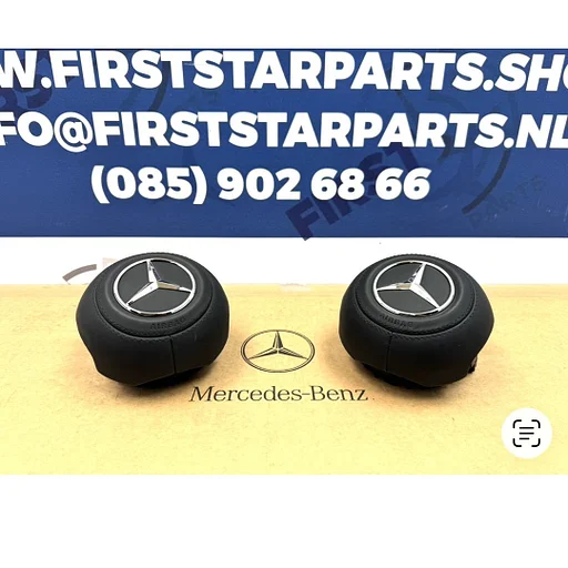 AMG STUURAIRBAG LEER 2026 A45 CLA45 GLA45 C63 E63 G63 GLC43 GLC63 GLE43 GLE63 W177 W118 H247 W206 W213 W238 W257 W167 W463 W223 ORIGINEEL Mercedes STUUR AIRBAG MET ENKELE ONTSTEKING A0008602301
