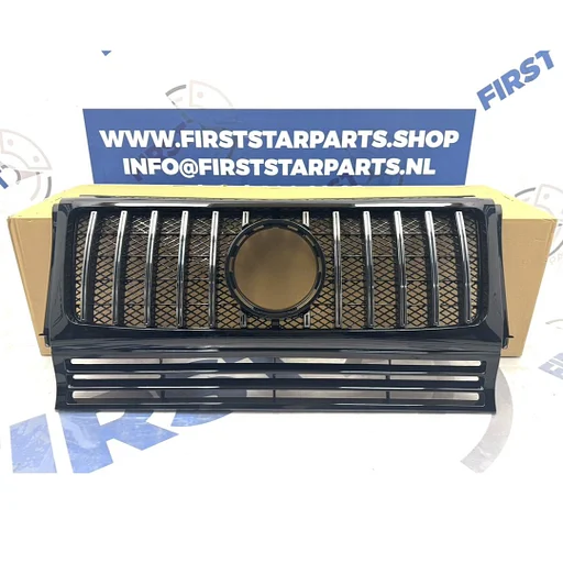 W463 W464 G KLASSE AMG BUMPER GRIL ZWART CHROOM AMG 63 LINE G WAGON G63 / G55 STYLE GRILLE PANAMERICANA