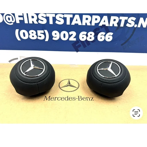 AMG STUURAIRBAG LEER 2026 A45 CLA45 GLA45 C63 E63 G63 GLC43 GLC63 GLE43 GLE63 W177 W118 H247 W206 W213 W238 W257 W167 W463 W223 ORIGINEEL Mercedes STUUR AIRBAG MET ENKELE ONTSTEKING A0008602301
