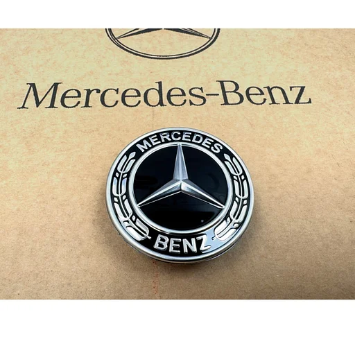 MERCEDES MOTORKAP EMBLEEM ZWART LOGO W205 W213 W253 W463 W222 W166 W292 W447 W907 AMG