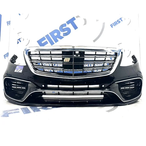 BUMPER W222 S63 AMG VOORBUMPER COMPLEET ZWART WIT GRIJS Mercedes S KLASSE 2014-2021 63 AMG STOSSTANGE