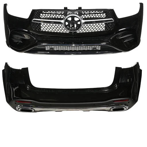 W167 AMG PAKKET BUMPER SET V167 GLE SUV AMG LINE AMG VOORBUMPER + ACHTERBUMPER GRIJS ZWART WIT origineel Mercedes 2020-2024 + DIAMOND STARS GRIL en DIFFUSER PDC