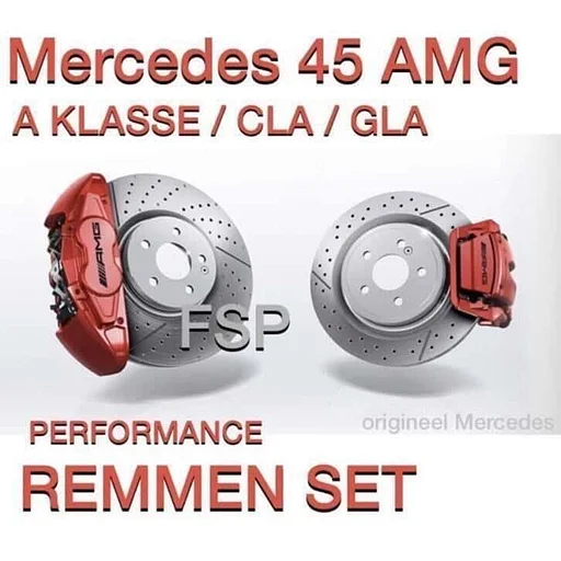 W176 A45 AMG REMKLAUW SET ROOD REMTANG REMKLAUWEN Mercedes A KLASSE 2012-2018 origineel