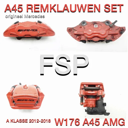 W176 A45 W117 CLA45 W156 GLA45 AMG REMTANG SET REMKLAUWEN ROOD origineel Mercedes 2012-2018