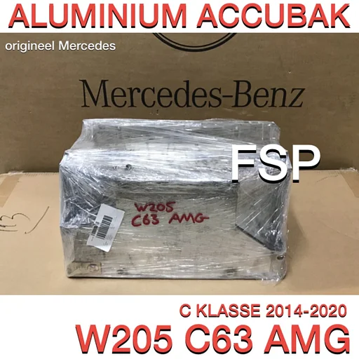 W205 C63 AMG ACCUBAK aluminium ACCU HOUDER BAK Mercedes C 63 Klasse 2014-2020 ORIGINEEL