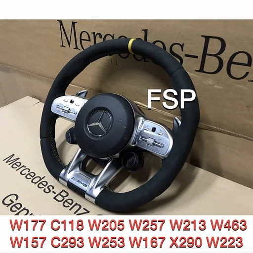 2021 AMG STUUR + AIRBAG A45 CLA45 C63 E63 GLC63 GLE63 GT63 G63 W177 W118 W205 W213 W253 W223 W468 W257 ORIGINEEL EDITION 1 RACE STUURWIEL GELE STIK Mercedes