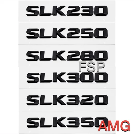 SLK LOGO KOFFERBAK EMBLEEM ACHTERKLEP BADGE Mercedes SLK200 SLK230 SLK250 SLK280 SLK300 SLK350 Klasse CHROOM OF ZWART