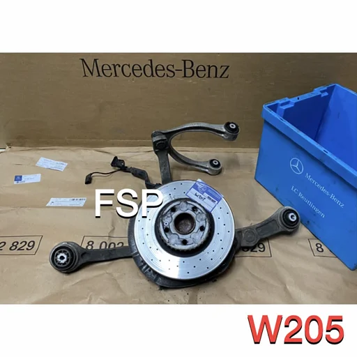 W205 COMPLEET FUSEE  + DRAAGARMEN LINKS Mercedes C Klasse 2014-2020 origineel C205 A205 S205 ophanging