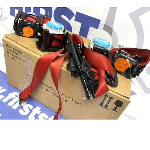 A45 AMG RODE GORDELS origineel Mercedes A KLASSE 45 GORDEL SET ROOD GORDELSPANNERS COMPLEET