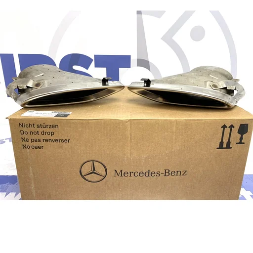 W205 C205 UITLAATSIERSTUK LINKS of RECHTS UITLAAT SIERSTUK CHROOM EINDSTUK origineel Mercedes C Klasse 2014-2021