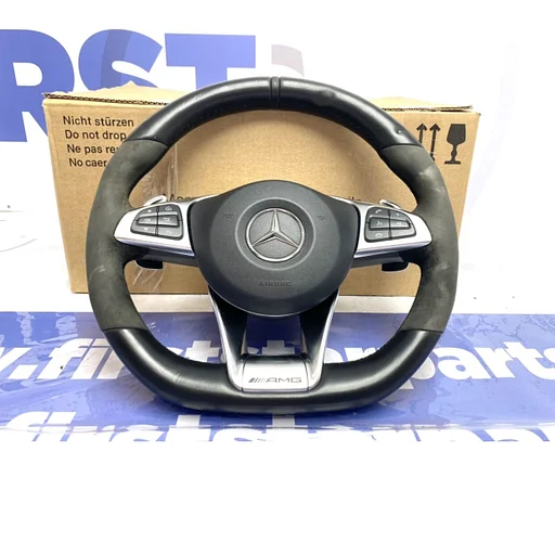 W205 C63 AMG STUUR + AIRBAG C KLASSE 63 2014-2018 origineel Mercedes C63S PERFORMANCE STUURWIEL
