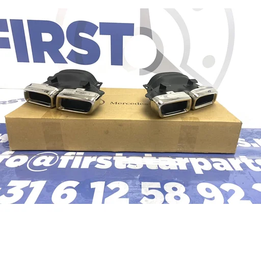 W205 C63 AMG UITLAATSIERSTUKKEN SET CHROOM voor Mercedes C Klasse 2014-2018 LINKS+RECHTS