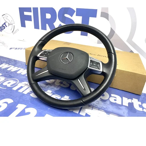 W166 leder STUUR origineel Mercedes GLE / ML Klasse 2011- zwart leer stuurbediening stembediening etc