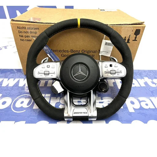 2021 EDITION 1 AMG STUUR VOL ALCANTARA GELE STIK A B C CLA CLS GLA G GT GTR EQC GLB GLC GLE S Klasse ORIGINEEL + AIRBAG