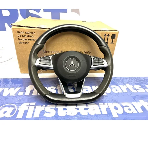 AMG STUUR + AIRBAG Mercedes W176 W246 W117 W204 W212 W156 A B C CLA CLS E GLA GLC GLE S Klasse ORIGINEEL ALCANTARA