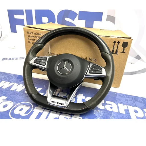 A45 CLA45 GLA45 AMG STUUR + AIRBAG 2018 45 63 STUURWIEL + AIRBAG origineel Mercedes Alcantara PERFORMANCE XL FLIPPERS