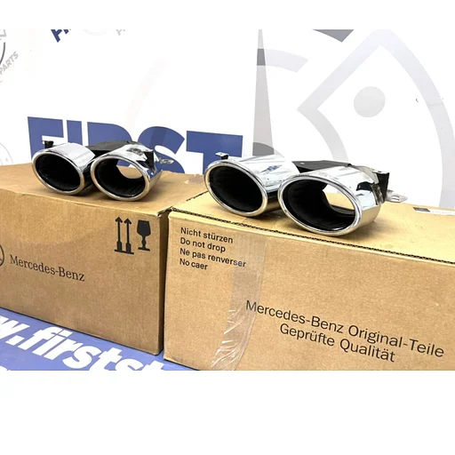 W177 C118 H247 A45 CLA45 GLA45 UITLAAT SIERSTUKKEN A45S CLA45S GLA45S UITLAAT SIERSTUK SET L/R Facelift 43 AMG UITLAAT SIERSTUKKEN SET C43 GLC43 GLE43 CLS53 GT63 S650 ORIGINEEL Mercedes CHROOM L/R