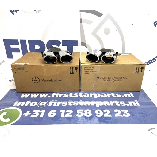 W177 C118 H247 A45 CLA45 GLA45 UITLAAT SIERSTUKKEN A45S CLA45S GLA45S UITLAAT SIERSTUK SET L/R Facelift 43 AMG UITLAAT SIERSTUKKEN SET C43 GLC43 GLE43 CLS53 GT63 S650 ORIGINEEL Mercedes CHROOM L/R