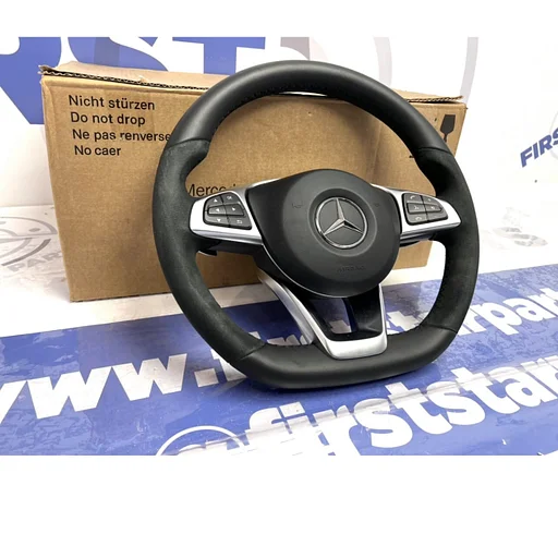 W176 A45 W117 CLA45 W156 GLA45 AMG STUUR + AIRBAG A B CLA GLA 45 KLASSE 2012-2019 origineel Mercedes ALCANTARA PERFORMANCE STUURWIEL