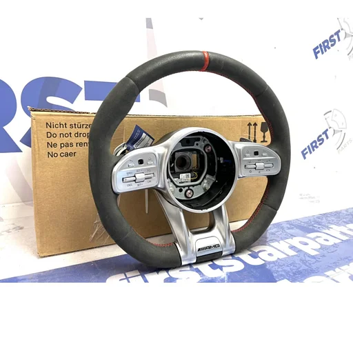 2022 AMG STUUR W177 W118 W205 W213 W253 W223 W468 W257 A45 CLA45 C63 E63 GLC63 GLE63 GT63 G63 ORIGINEEL EDITION 1 RACE STUURWIEL RODE STIK Mercedes ALCANTARA