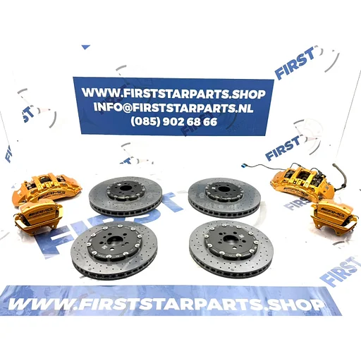 C63 E63 CLS63 GT63 S63 AMG Keramische Rem Set Remklauwen schijven A2314211512 A2314211612 A2314230612 A2314230712 ORIGINEEL MERCEDES KLAUWEN / SCHIJVEN / BLOKKEN COMPLEET