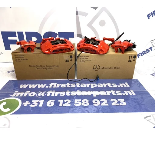 W205 C43 AMG Line Rode Remklauw Set MB C Klasse Remklauwen