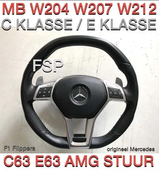 W204 C63 W207 W212 E63 AMG Stuur origineel Mercedes Flippers