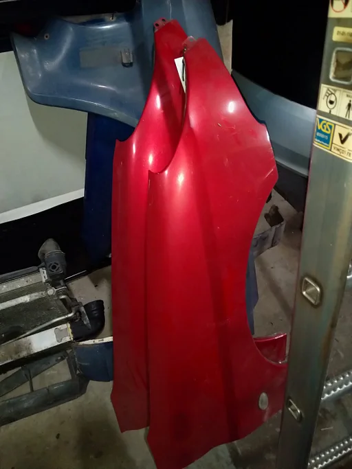 zij scherm  rv Peugeot 206 rood