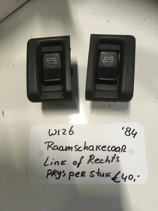 Mercedes W126  1984 Raambedieningsschakelaar Links of Rechts