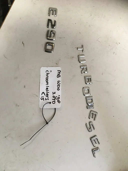E 290 Turbodiesel chrome letters 1998