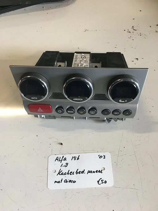 Alfa 156 1.8 2003 Kachelbedieningspaneel met airco