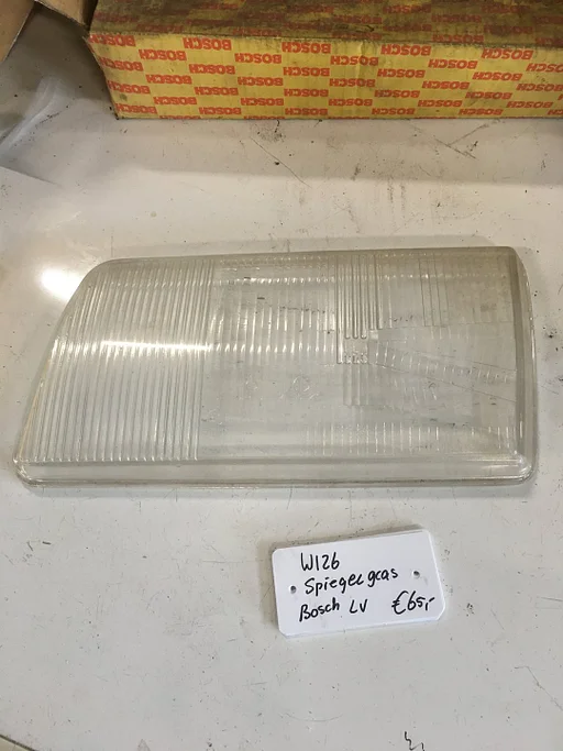 Mercedes W126 Koplampglas Bosch Linksvoor