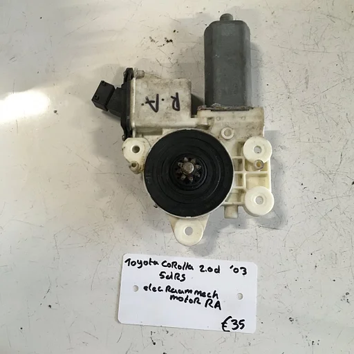 Toyota Carolla 2.0 D  5 drs 2003  Raammotor Rechtsvoor Rechtsachter Linksachter