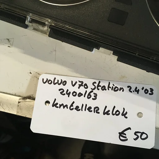 Volvo V70 Station 2.4 automaat 2003 Wagennr 2400163  KM Tellerklok