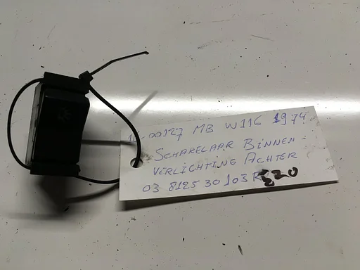 Mercedes W116 1974 Wagennr 1600127 Binnenverlichtingschakelaar  03812530103