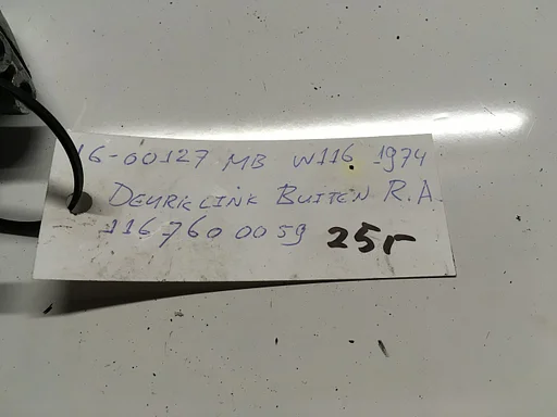 Mercedes W116 1974 Wagennr 1600127 Portier Greep Rechtsachter 116 760 0059