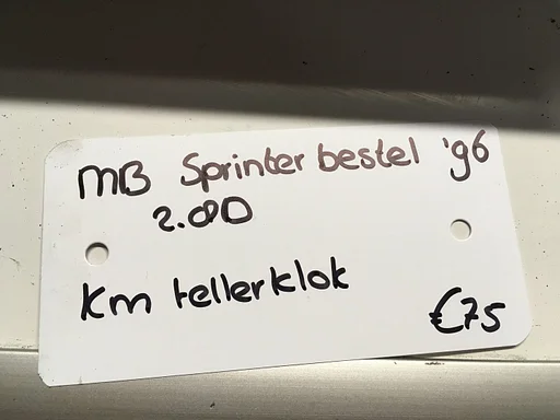 Mercedes Sprinter 2.8 Diesel 1996   Km Tellerklok