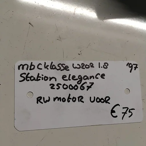 Mercedes C klasse W202 1.8 Station  1997 wagennr 2500067   Ruitenwissermechaniek met motor