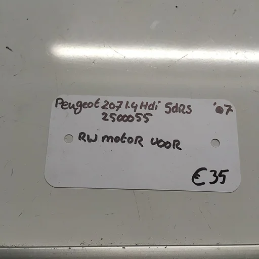Peugeot 207 1.4 hdi 5drs 2007 2500055  Ruitenwissermechaniek met motor