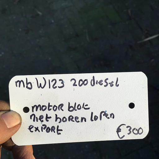 Mercedes W123 2.0 Diesel   Motorblok Kaal  ( niet horen lopen )  Export