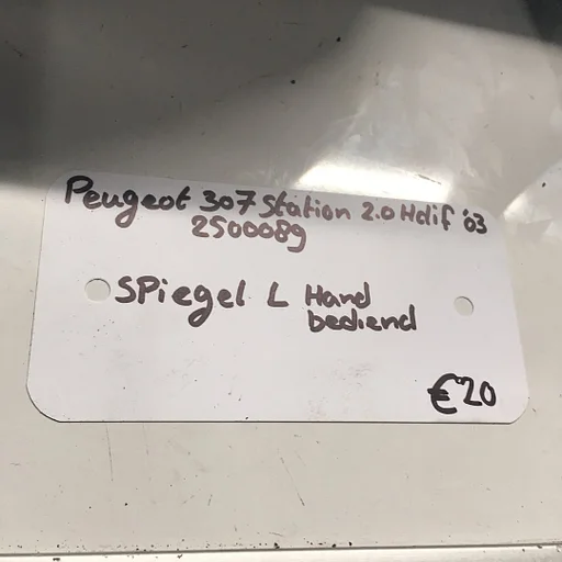 Peugeot 307 Station 2.0 hdi 2003 Wagennr 2500089 Buitenspiegel Links Handbediend