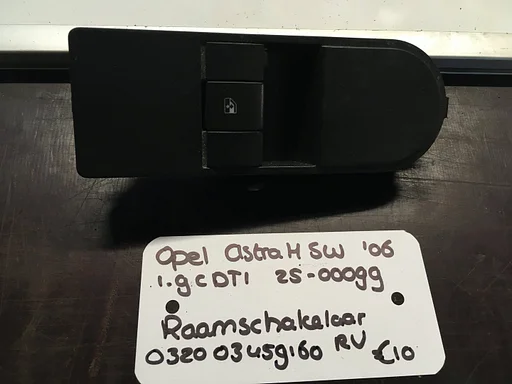 Opel Astra H Sw 1.9 cdti 2006 2500099  Raamschakelaars  Rechtsvoor   0320 0345 9160