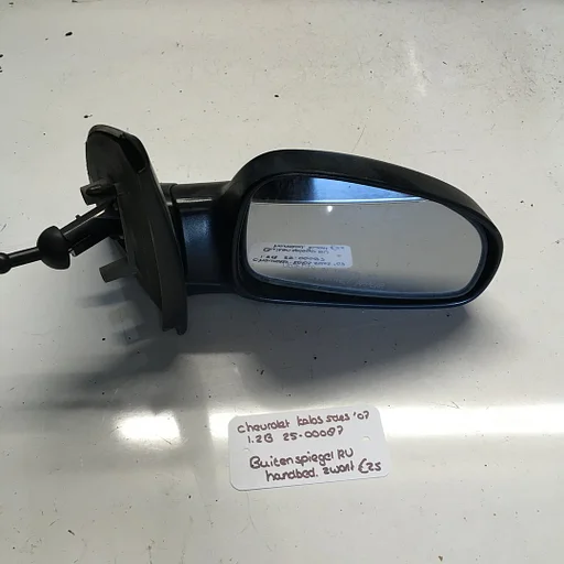 Chevrolet Kalos 2007 1.2 B 2500087   Buitenspiegel zwart handbediend Rechtsvoor