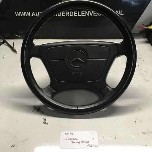 Mercedes W124 Sportline Lederen Stuurwiel , Let op stiksel laat iets los .