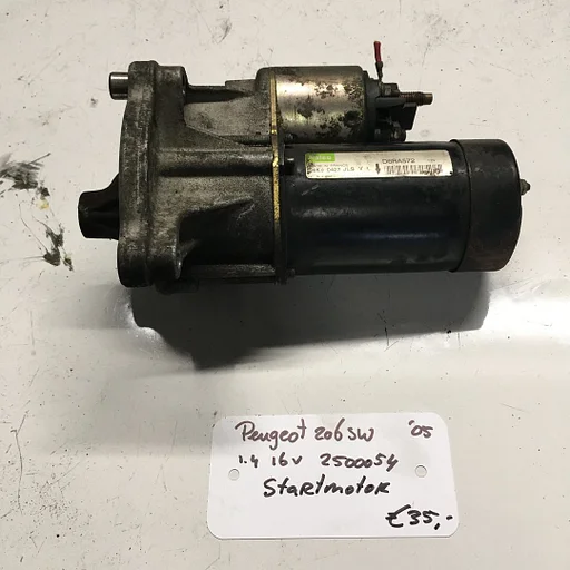 Peugeot 206 Sw 1.4 16v 2005 2500054   Startmotor  26K8 0423 JLS V 1
