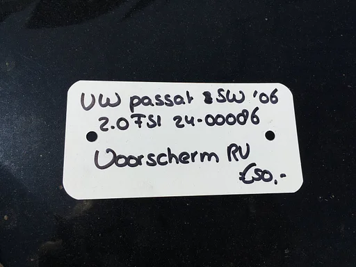Vw Passat 2.0 fsi SW 2006 2400086  Voorscherm Rechtsvoor