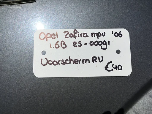 Opel zafira 1.6 B 2006 2500091  Voorscherm Rechtsvoor