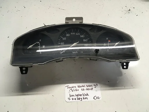 Toyota Startlet 1.3 16v 1997 2500118  Km Tellerklok