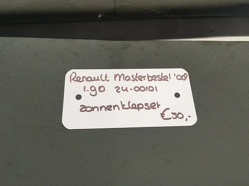 Renault Master Bestel 1.9 D 2400101 2008 Zonnekleppen set