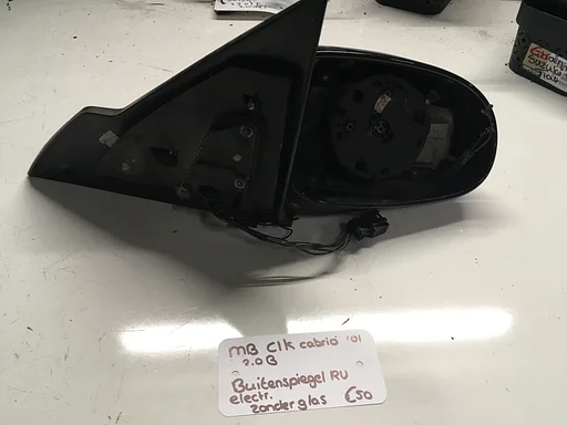 Mercedes CLK Cabrio 2001 Elektr  Buitenspiegel Rechtsvoor met Knipperlicht ( zonder spiegelglas)